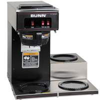 Bunn Coffee Maker Low Profile Pourover w/ 3 Warmers Black Decor - 13300.0013