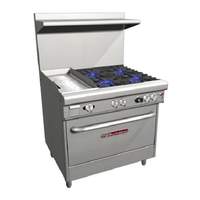 Southbend 36in Ultimate Gas/Electric Range 4 Burners, 12in Griddle Left - H4361A-1G 