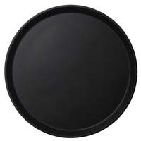 Cambro Case of 6 - 18in Round CamTread Serving Tray Black Satin - 1800CT110 