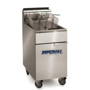 Imperial IFS-75 Stainless Steel Tube Fired 75lb Natural Gas Fryer -175k BTU 