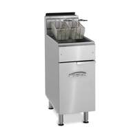 Imperial 50lb Gas stainless steel Deep Fryer Floor Model with 2 Baskets - NAT - IFS-50-NAT 