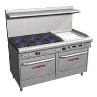 Southbend Ultimate 60in Range, 6 Burners and 24in Griddle with 2 Ovens - 4601AD-2GR 