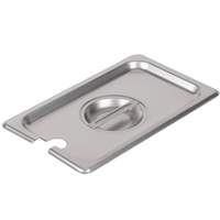 Winco 1/9 Size Stainless Steel Slotted Steam Table Pan Cover - SPCN 