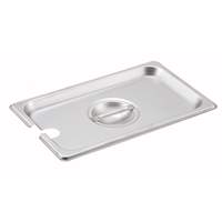 Winco 1/4 Size Stainless Steel Slotted Steam Table Pan Cover - SPCQ 