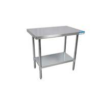 BK Resources 30" x 60" All Stainless Steel Work Table with Casters - SVT-6030 + FECST5