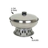 Thunder Group 7.5" Stainless Steel Wok Chafer Set - SLAL01A