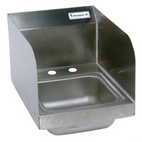 BK Resources 9inx9inx4-3/8in Wall Mount Space Saver Hand Sink with Splashguard - BKHS-D-SS-SS 