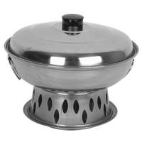 Thunder Group 9in Stainless Steel Wok Chafer Body/Cover - SLAL02B 