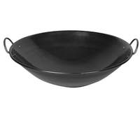 Thunder Group 21.5in Curved Rim Iron Wok with Handles - IRWC002 