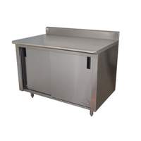 Advance Tabco 120"Wx24"D Stainless Steel Cabinet Base w/ Sliding Doors - CK-SS-2410