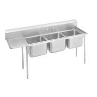 Advance Tabco Regaline 3-Compartment Stainless Steel Sink-20"x20" Bowls - 9-23-60-36L