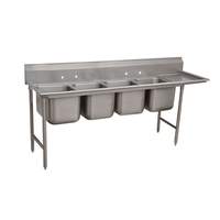 Advance Tabco Regaline 4-Compartment Stainless Steel Sink-20inx16in Bowls - 9-4-72-18R 