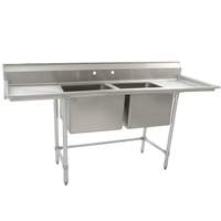Eagle Group S14 Series 2-Compartment Stainless Steel Sink-20inx20in Bowls - S14-20-2-18-SL 