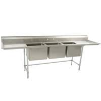Eagle Group S14 Series 3-Compartment Stainless Steel Sink-20inx20in Bowls - S14-20-3-18-SL 