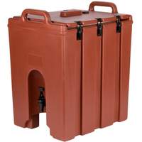Cambro Camtainer 11-3/4 gallon Beverage Carrier - Brick Red - 1000LCD402