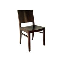 H&D Commercial Seating Zebra Pattern Wooden Chair w/ Plywood Seat - Walnut - 8246D-06