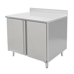 GSW USA 48inx 30in 18 Gauge Stainless Steel Work Table with Cabinet Base - CTD-P3048S 