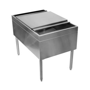 Glastender 24in Pass Thru Service Station Ice Bin with 175lb Capacity - IB-38X24-CP10 