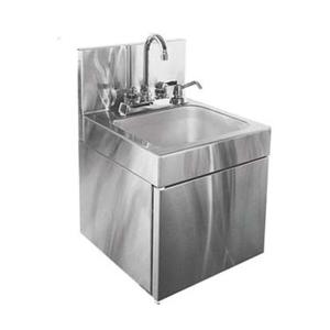 Glastender Wall Mounted Hand Sink W/Skirt, Soap & Towel Dispenser - WDH-14 