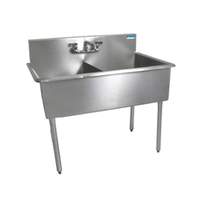 BK Resources 2 Compartment Budget Sink 18" x 21" Stainless Steel - BK8BS-2-1821-12
