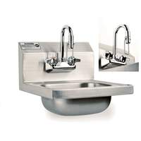 Krowne Metal 15-3/4"W Hand Free Hand Sink w/ Faucet w Pushback Activation - HS-34