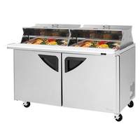 Turbo Air 24 Pan 19 CuFt Dual Sided Refrigerated Prep Table - TST-60SD-24-N-DS