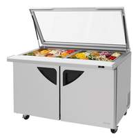 Turbo Air 24 Pan 19cuft Glass Top Refrigerated Prep Table - TST-60SD-24-N-GL 