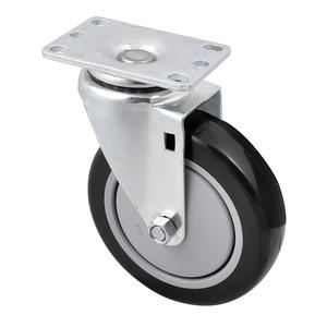 BK Resources 5SBR-1PT-PLY Plate Caster Kit 5in Diameter with 2-3/8in x 3-5/8in Top Plate 