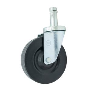 BK Resources 5SBR-1ST-LDP Pop-in Stem Caster 5" Diameter Fits 1" OD Tubing