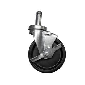 BK Resources 5SBR-1ST-LDP-TLB Pop-in Stem Caster 5in Diameter Fits 1in OD Tubing 