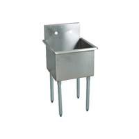 BK Resources 27"x27" Single Compartment Stainless Steel Budget Sink - BK8BS-1-24-14
