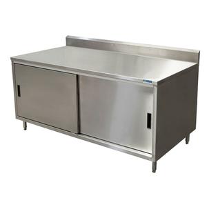 BK Resources CSTR5-2460S 60"W x 24"D Stainless Steel Cabinet Base Work Table 