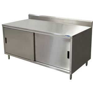 BK Resources CSTR5-3072S 72"W x 30"D Stainless Steel Cabinet Base Work Table 