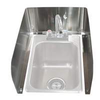 BK Resources Removable 3-Sided Stainless Steel Splash Guard - BK-DI1014-SS