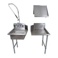 BK Resources 26" Stainless Steel Dish Table Clean Room Kit - BKDTK-26-L-G