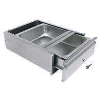 BK Resources 20"Wx15"D Self Closing Stainless Steel Drawer Assembly - BKDWR-1820-ASSY-L-SS 