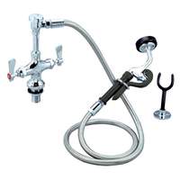 BK Resources OptiFlow Utility Spray Faucet with 72in Stainless Steel Hose - BKF-DDMUS-G 
