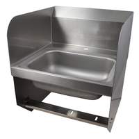 BK Resources 14"W Wall Mount Hand Sink without Faucet - BKHS-D-1410-1-BKK 