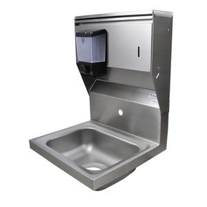 BK Resources BKHS-W-1410-1-4D-TD 14"W Wall Mount Hand Sink without Faucet 