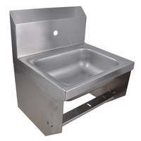 BK Resources 14"W Wall Mount Hand Sink without Faucet - BKHS-W-1410-1-BKK 