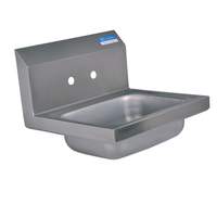 BK Resources 13-3/4in Wall Mount Hand Sink w/3-1/2in Gooseneck Spout Faucet - BKHS-W-1410-4D-P-G 