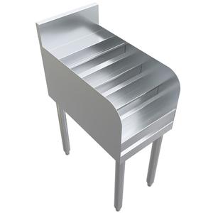 BK Resources UB4-21-LD12 12"Wx21-1/4"D Stainless Steel Underbar Liquor Bottle Display
