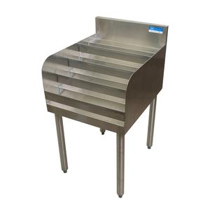 BK Resources UB4-21-LD18 18"W 4 Tier Stainless Steel Underbar Liquor Bottle Display