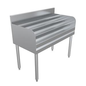 BK Resources UB4-18-LD36 36"Wx18-1/4"D Stainless Steel Underbar Liquor Bottle Display