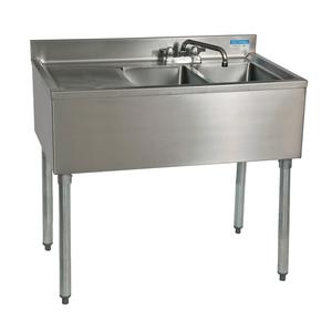 BK Resources UB4-18-236LS 36"Wx18-1/4"D Stainless Steel Slimline Underbar Sink 