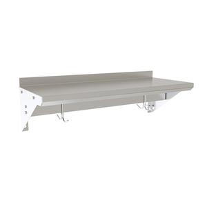 BK Resources BKWS-1230-PR 30"Wx12"D Stainless Steel Wall Mount Premium Overshelf