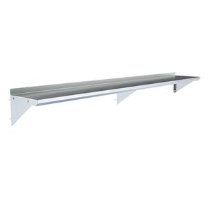 BK Resources BKWS-1284 84"Wx12"D Stainless Steel Wall Mount Premium Shelf 