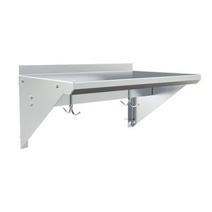BK Resources BKWS-1624-PR 24"Wx16"D Stainless Steel Wall Mount Premium Overshelf
