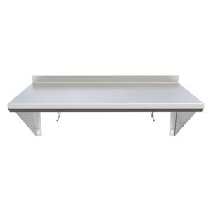BK Resources BKWS-1630-PR 30"Wx16"D Stainless Steel Wall Mount Premium Overshelf 