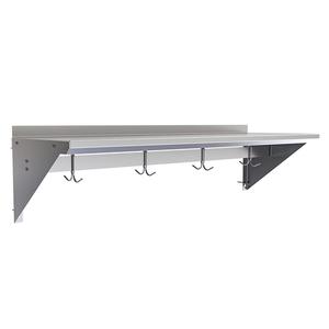 BK Resources BKWS-1648-PR 48"Wx16"D Stainless Steel Wall Mount Premium Overshelf 